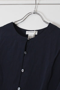 LIZ CLAIBORNE | L/S RAYON NO COLLAR SHIRT [USED]