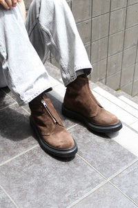 TYPE 197 ZIP BOOTS INJECTED TPU RUBBER SOLE / DARK EARTH