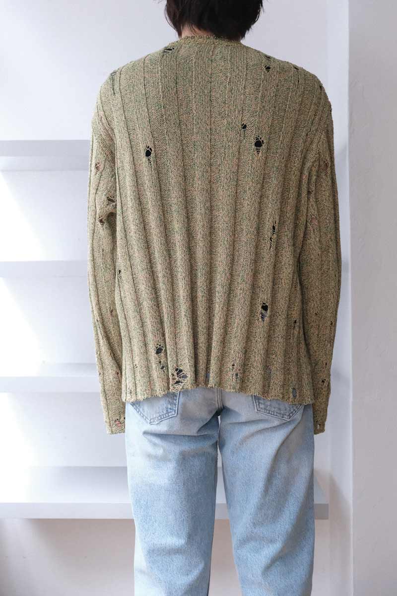 UNDERGROUND SWEATER / GREEN MELANGE [50%OFF]