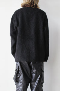 CARDIGAN / BLACK MOHAIR