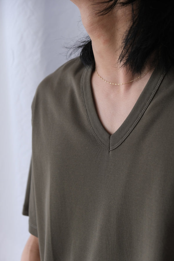 GORGE V-NECK / FADED PINE PULSE RIB