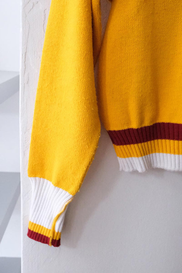 OTHER BRAND | 80'S GWHS V-NECK ACRYLIC SWEATER [USED]