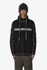 STICKS STITCH ORGANIC LONG SLEEVE / BLACK