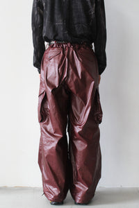 WAX VINTAGE WIDE CARGO PANTS / BORDEAUX