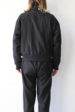 Load image into Gallery viewer, TRACK JACKET / BLACK CANVAS JERSEY