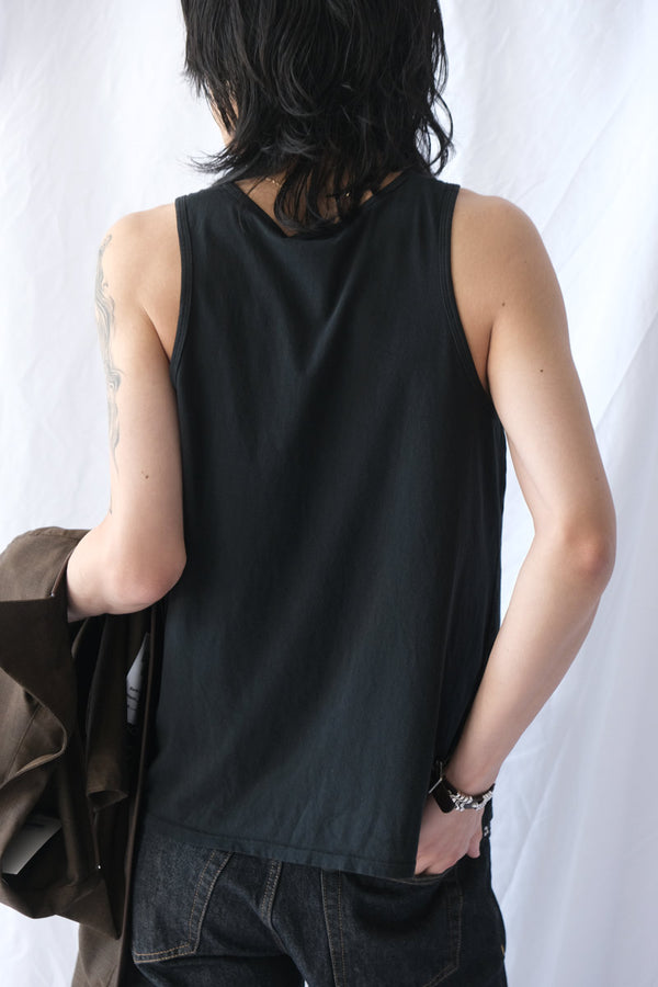 S18 NO.326 ORGANIC COTTON TANK TOP / BLACK [Kanazawa Store]