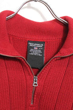 Load image into Gallery viewer, POLO JEANS CO. | Y2K EARLY 00&#39;S HALF ZIP COTTON KNIT SWEATER [USED]