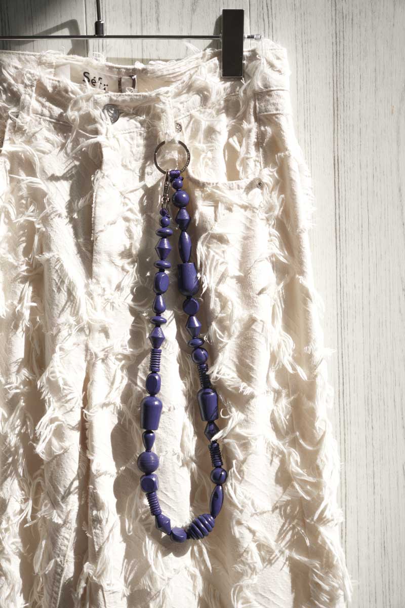 PERLENMIX LONG KEYHOLDER / BLUEBERRY