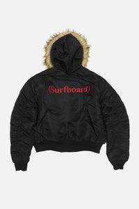 HOODED BOMBER / BLACK