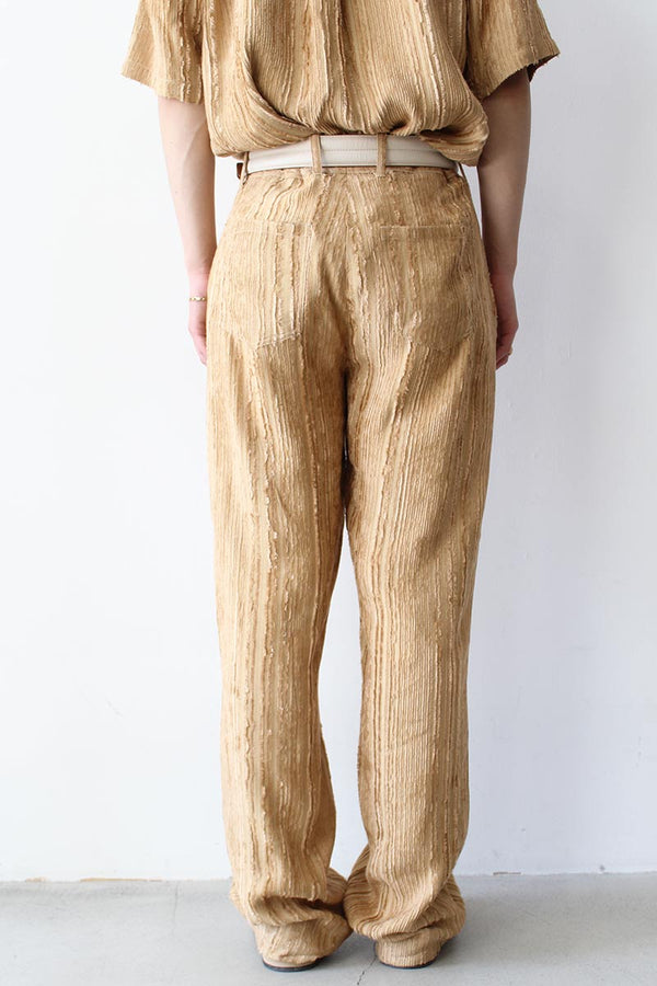 RICHIE TROUSER / FLUID BEIGE STRIPE [30%OFF]