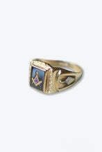 画像をギャラリービューアに読み込む, 10K GOLD FREEMASON RING 4.2G / GOLD/BLUE
