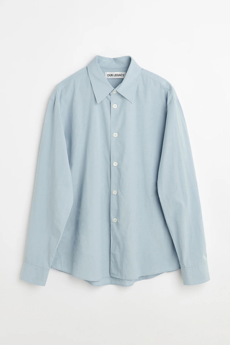 OUR LEGACY | BEYOND SHIRT / POWDER BLUE LIQUID POPLIN リヨセル OUR LEGACY | BEYOND SHIRT / POWDER BLUE LIQUID POPLIN リヨセル