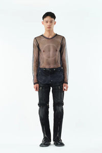 SECOND SKIN L/S T-SHIRT .13 / GEOMETRIC BLACK