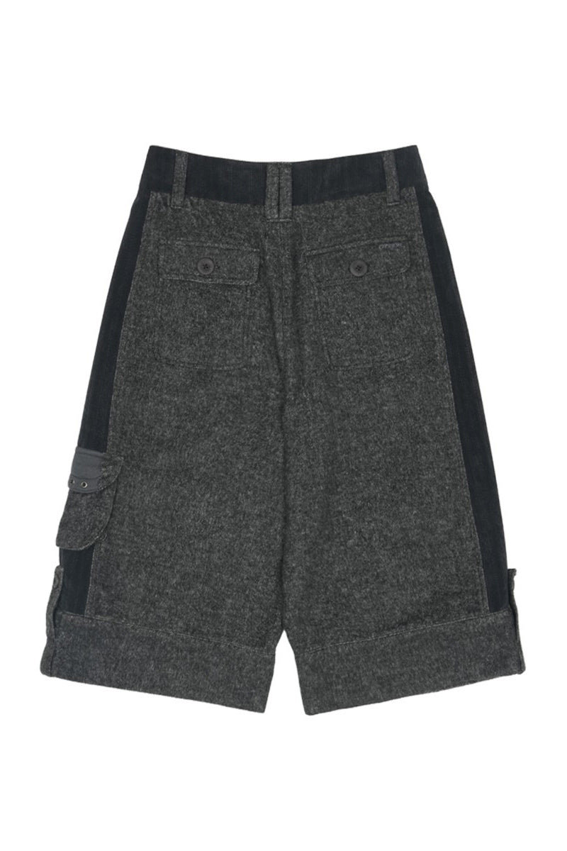 SIDE PANEL WIDE PANTS / DARK GREY