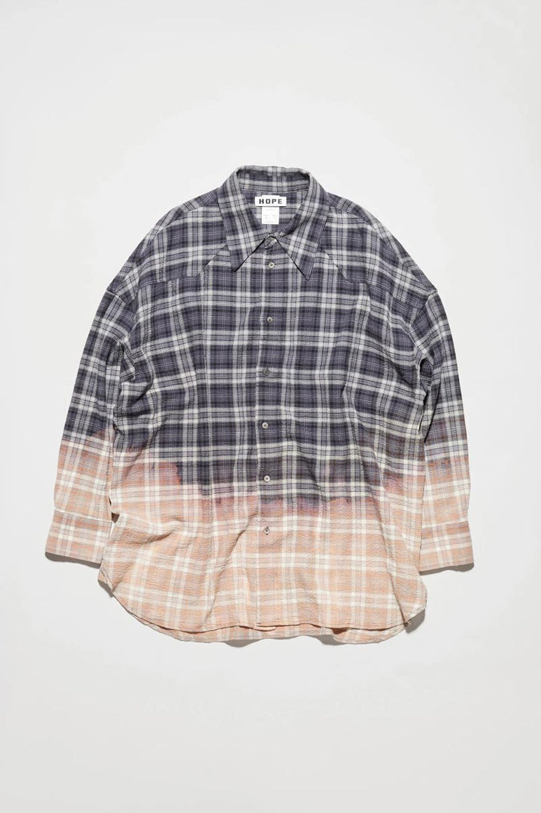 OVERGROWN SHIRT / BLEACHED AWAY BLACK CHECK