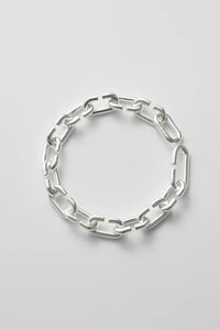 C BRACELET THICK / POLISHED SILVER