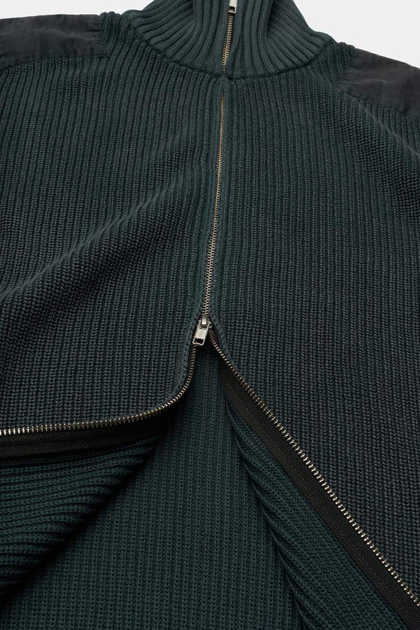 VOY ZIP-UP SWEATER / WASHED BLACK [26AW入荷予定]