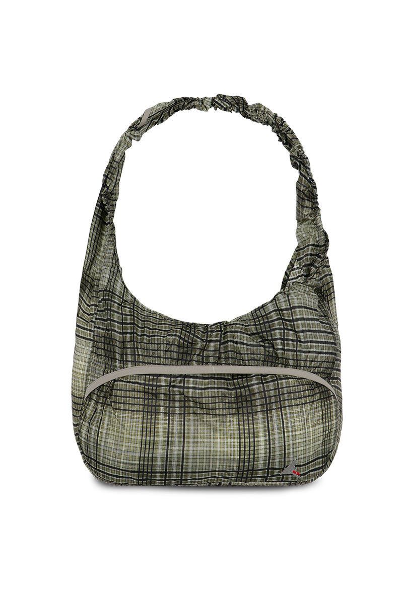 LAKI PACKABLE KNOT BAG / BLACK/GREEN