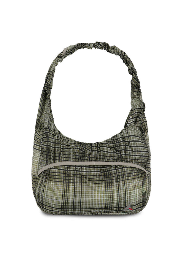LAKI PACKABLE KNOT BAG / BLACK/GREEN