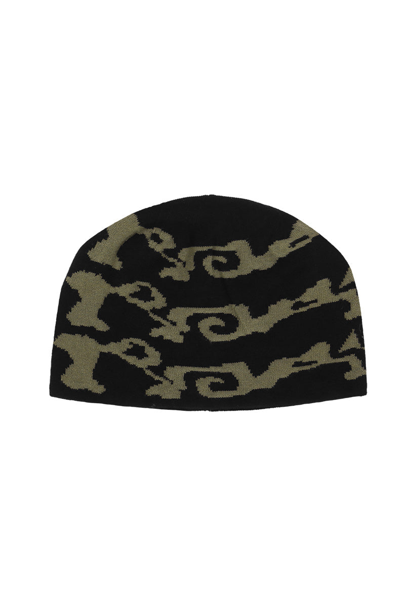 ROA | VORTEX BEANIE / BLACK グラフィック ニットキャップ – STOCK