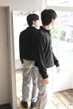 画像をギャラリービューアに読み込む, PINCHED WOOL KNIT POLO / BLACK