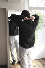 画像をギャラリービューアに読み込む, PINCHED WOOL KNIT POLO / BLACK