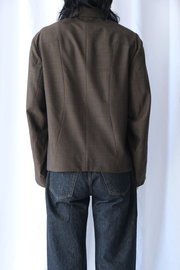 S18 NO.285 SUMMER WOOL POCKET JACKET / BROWN [金沢店]