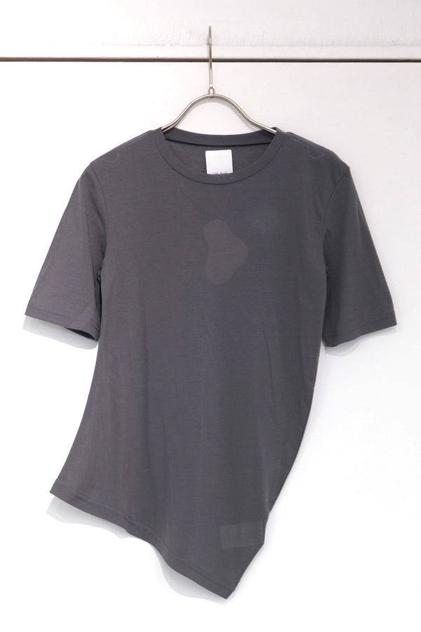 HIGH TWIST JERSEY DISTORTED S/S TEE / GRAY