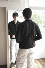 画像をギャラリービューアに読み込む, PINCHED WOOL KNIT POLO / BLACK