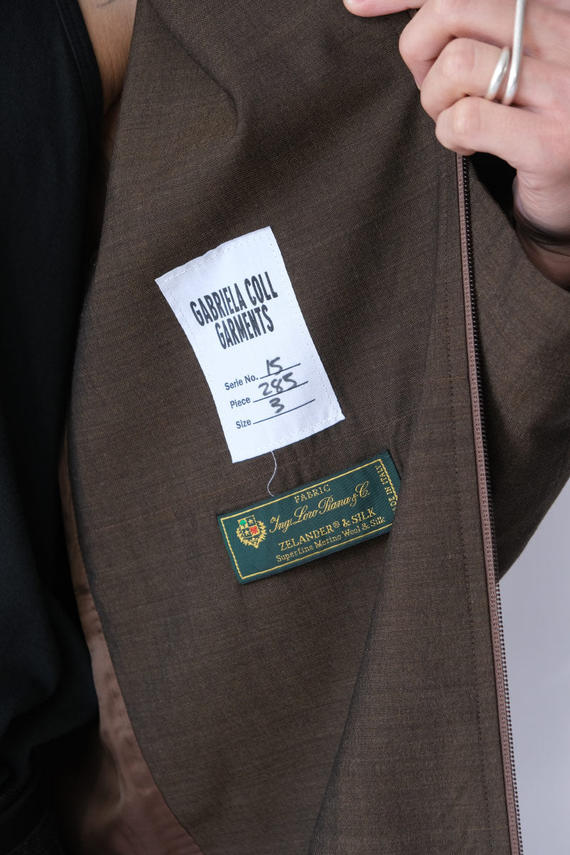 S18 NO.285 SUMMER WOOL POCKET JACKET / BROWN [Kanazawa Store]