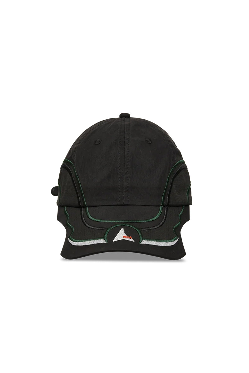 RYLI EMBROIDERED 6-PANEL CAP / WASHED BLACK