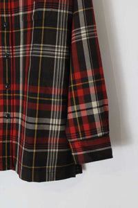 LAUREN RALPH LAUREN | 90'S L/S WOOL CHECK SHIRT JACKET [USED]