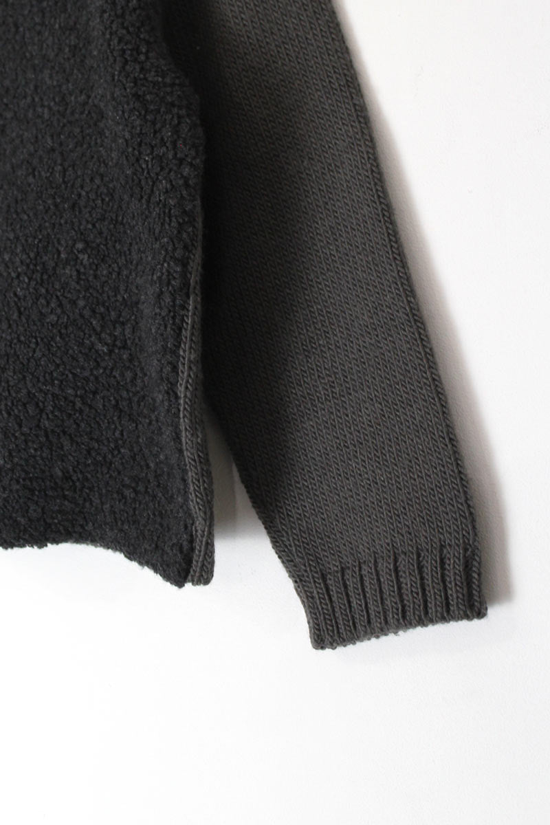 DRIES VAN NOTEN | 브이넥 크롭 스웨터 / 차콜/그레이 [USED]