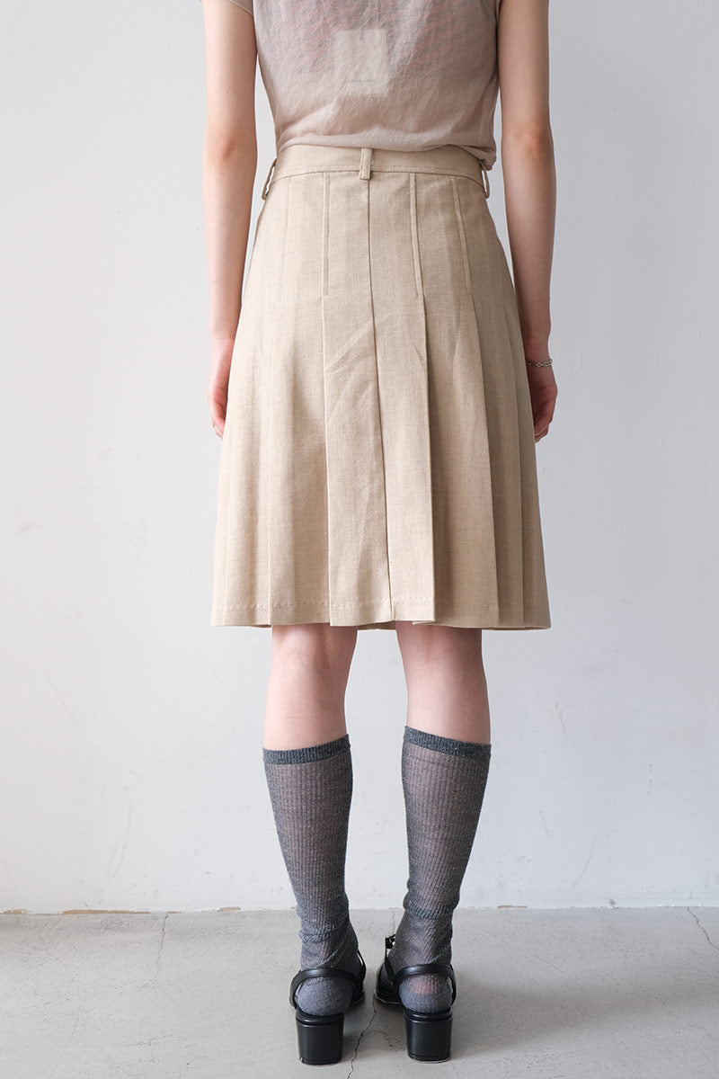 LAI MIDI PLEAT SKIRT / ECRU [20%OFF]