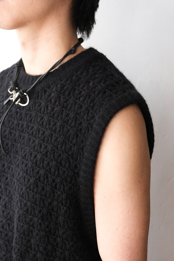 RIVER VEST / BLACK CASHMERE [50%OFF]