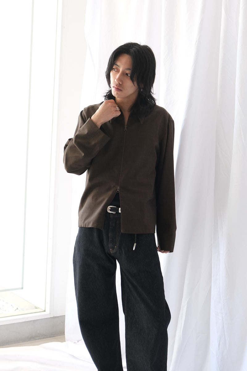 S18 NO.285 SUMMER WOOL POCKET JACKET / BROWN [Kanazawa Store]