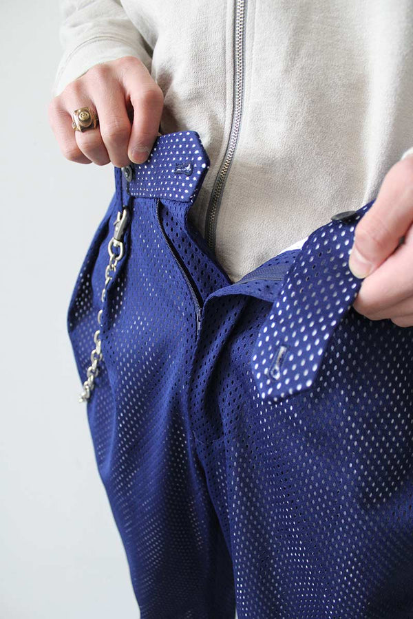 POLY MESH STANDARD / NAVY × WHITE