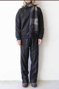 TRACK PANTS / BLACK CANVAS JERSEY