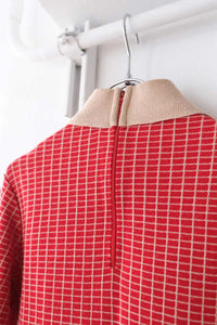 ROGER FASHIONS | 80'S CHECK POLO KNIT [USED]