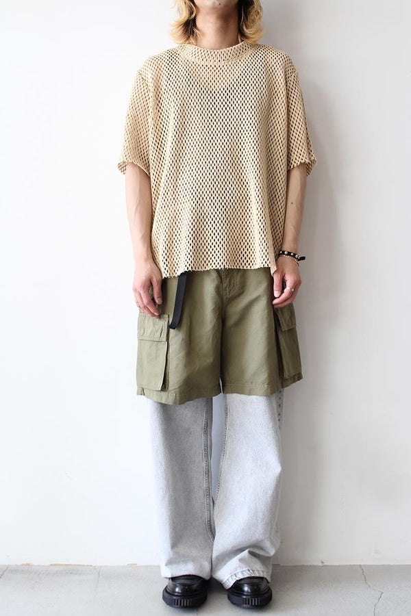 FRANCO TEE / RAW COTTON MESH [30%OFF]