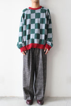 Load image into Gallery viewer, RAG CHECK SWEATER / BLUE,GREEN AND RED