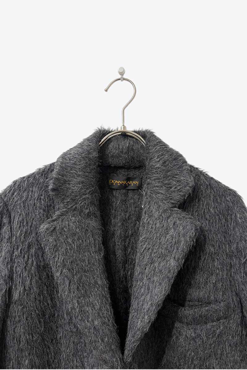 DONNA KARAN | MADE IN USA 90'S MOHAIR TAILORED JACKET [USED]