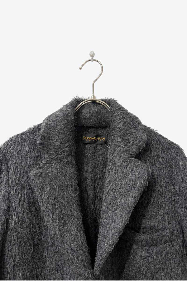 DONNA KARAN | MADE IN USA 90'S MOHAIR TAILORED JACKET [USED]