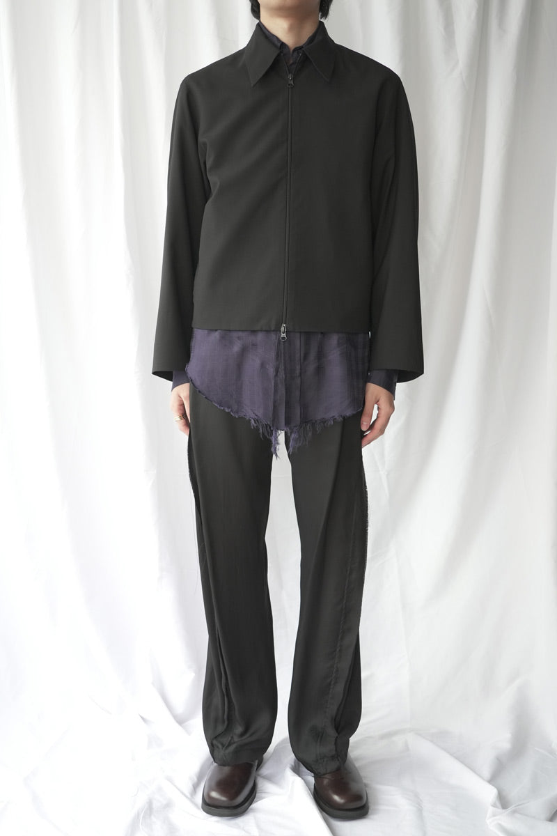 S18 NO.285 SUMMER WOOL POCKET JACKET / BLACK [Kanazawa store]