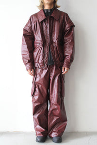 WAX VINTAGE WIDE CARGO PANTS / BORDEAUX