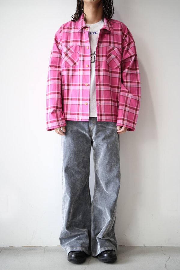 CLUB OVERSHIRT / PINK CHECK [20%OFF]