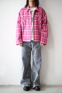 CLUB OVERSHIRT / PINK CHECK