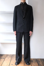 画像をギャラリービューアに読み込む, SUPER140 PINTUCK BAGGY EASY TROUSERS .12 / BLACK