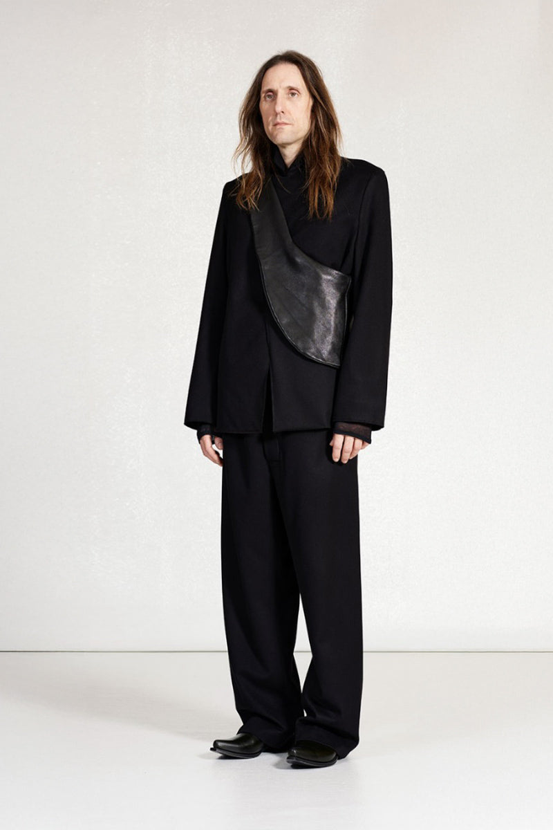 S17 NO.250 CROSSED LEATHER BAG / BLACK [Kanazawa store]
