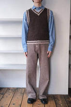 画像をギャラリービューアに読み込む, EDUCATION VEST / DARK BROWN LINEN